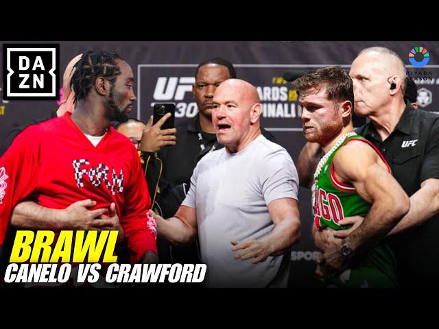 BRAWL! Canelo Alvarez vs Terence Crawford. Full HEATED Face Off