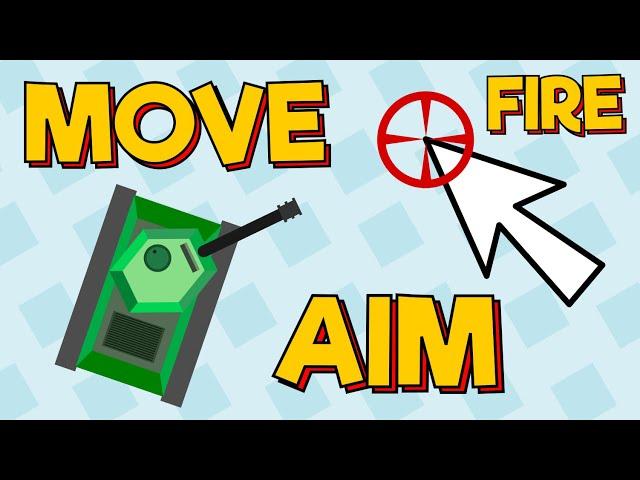 Move Game Object With WASD Or Arrow Buttons, Aim & Fire With Mouse In 2D Unity Software Game