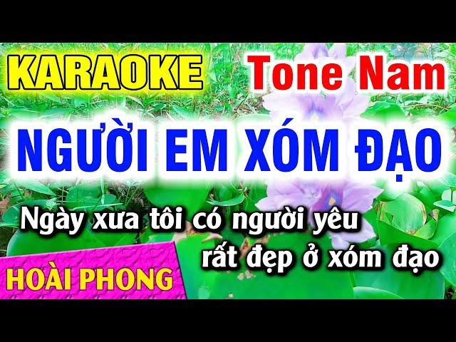 Karaoke Người Em Xóm Đạo (Beat Hay) Nhạc Sống Tone Nam D#m | Hoài Phong Organ