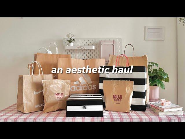 a huge haul  | muji, lululemon, sephora, nike..