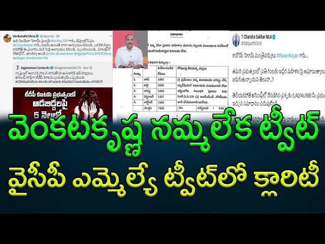 వెంకటకృష్ణ నమ్మలేక ట్వీట్‌ వైసీపీ ఎమ్మెల్యే ట్వీట్‌లో క్లారిటీ || AP PRIDE