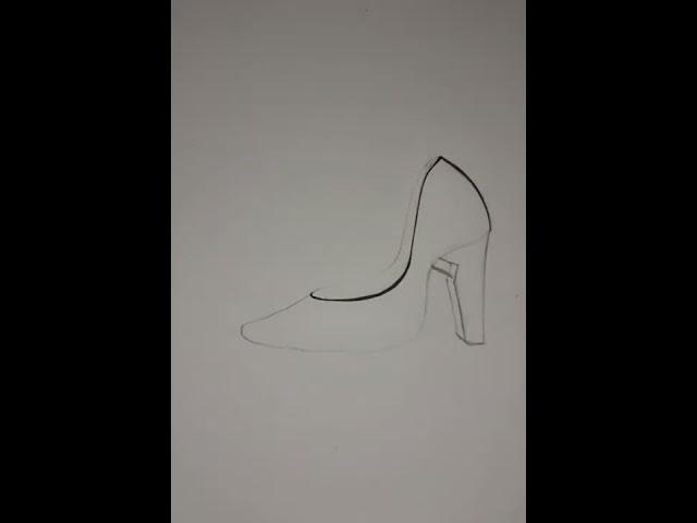 How to draw shoes / Drawing  a princess shoes / moda ayakkabı çizmek