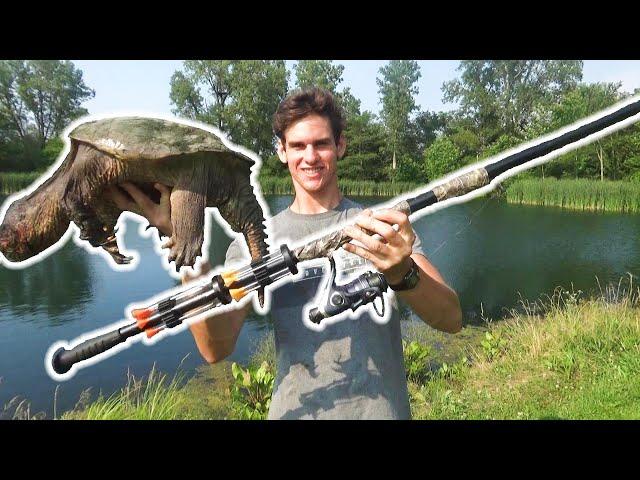 Blowgun Fishing for Giant Snapping Turtles! {Catch and Cook}