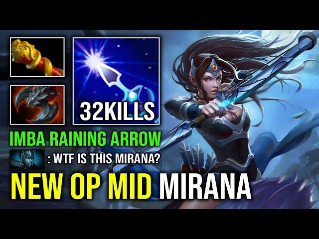 1 KILL PER MIN Solo Mid Raining Arrow 100% Physical Right Click Nonstop Godlike Mirana Dota 2