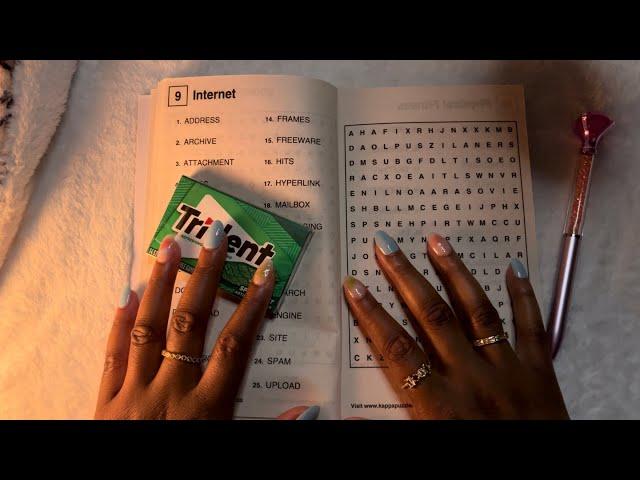 Asmr • word search and gum chewing (3)