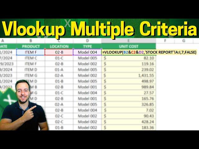 Vlookup with Multiple Criteria in Excel with a Practical Example | Lookup Function