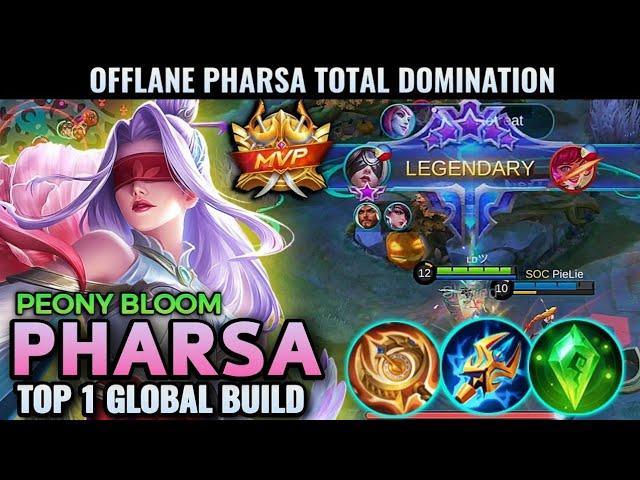 PHARSA BEST BUILD 2021 | TOP 1 GLOBAL PHARSA BUILD | KARRIE BUILD, EMBLEM AND GAMEPLAY - MLBB