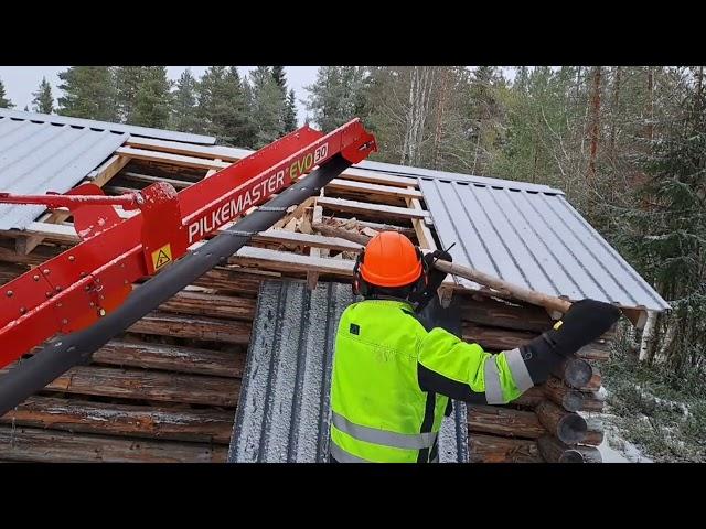 Koivu-pilkkeestä liiteri täyttyy, ensin kirkuva haukka