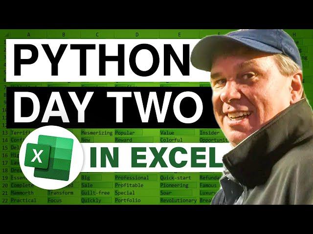 Excel - Gaining Confidence With Python In Excel - Episode 2615