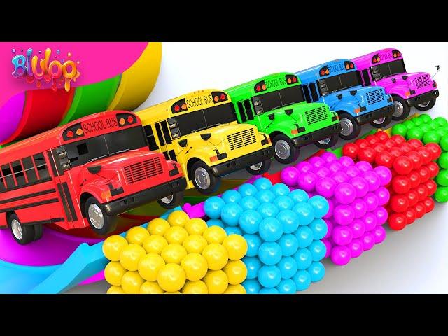 The Wheels on The Bus Song | BluLoo Nursery Rhymes & Kids Songs