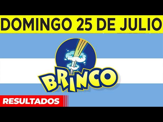 Resultados del sorteo BRINCO del Domingo 25 de Julio del 2021