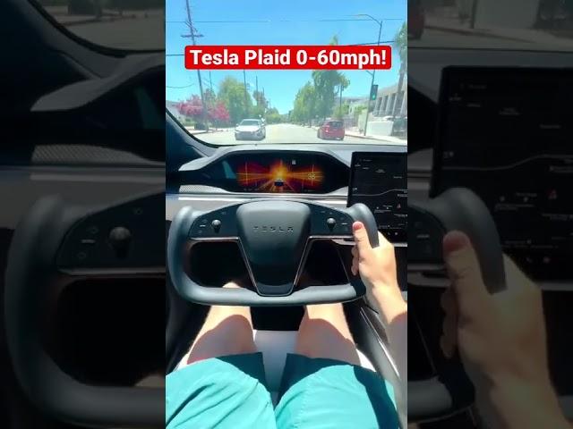 Tesla Model S Plaid 0-60mph! #shorts