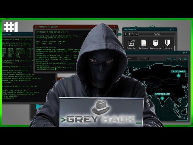 GREY HACK - Most Realistic Hacker Game Ive Played - Learning The Basics - Episode #1