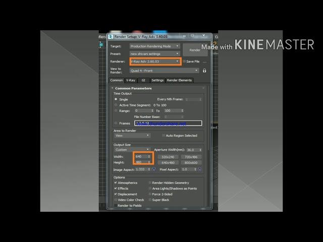 Vray render settings for 3ds max -for good quality render