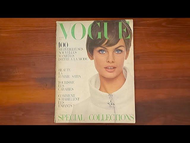 1967 March ASMR Magazine Flip Through: French Vogue w Jean Shrimpton, Veruschka