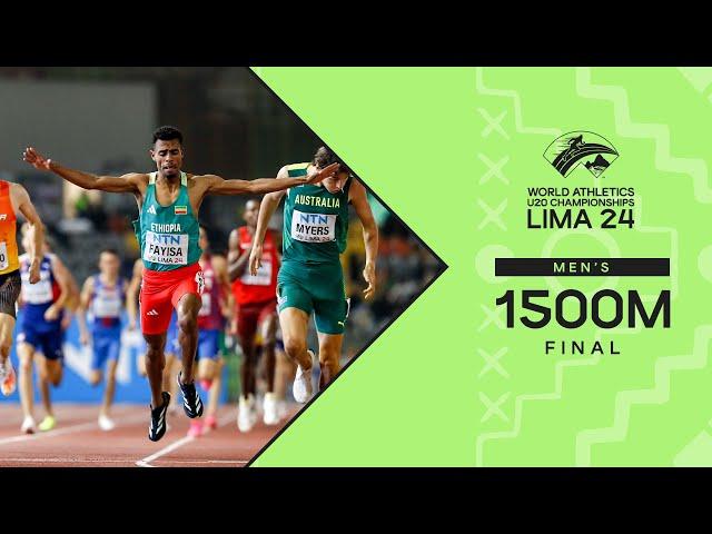 Shock finish as Fayisa  beats Myers  over 1500m | World Athletics U20 Championships Lima 2024