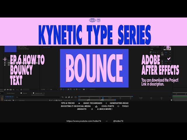 Kinetic Type Series® - How to Bouncy text  *Intermediate level*