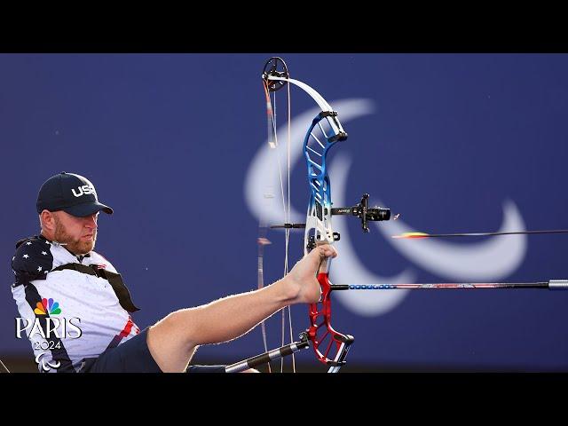 Matt Stutzman WINS GOLD WITH PARALYMPIC RECORD to complete unforgettable day in Paris | NBC Sports