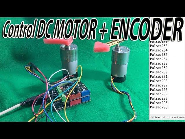 Control DC MOTOR + Encoder with DC Motor Shield for Arduino - DFRobot