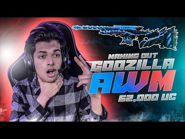 FULL MAXING OUT THE GODZILLA AWM || 62000 UC SPIN || PUBG MOBILE