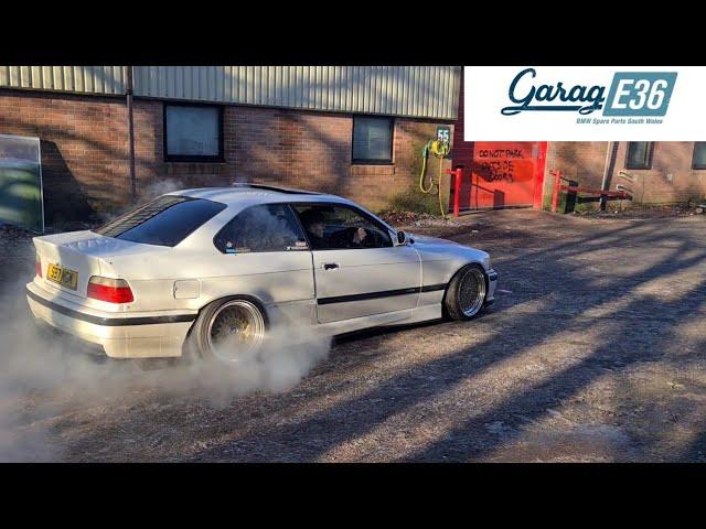 BMW e36 328 on m3 throttle bodies does a burnout