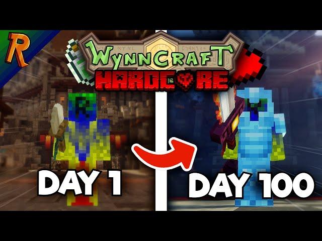 I survived 100 Days Hardcore on Minecraft MMORPG Wynncraft