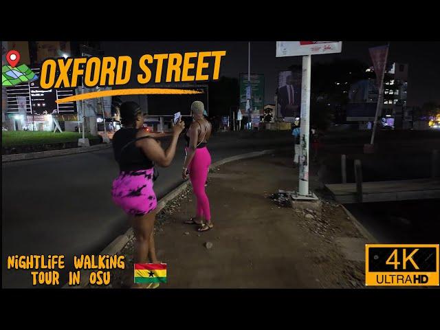  OSU OXFORD STREET. NightLife Redlight District 4K Virtual Walking Tour In Accra