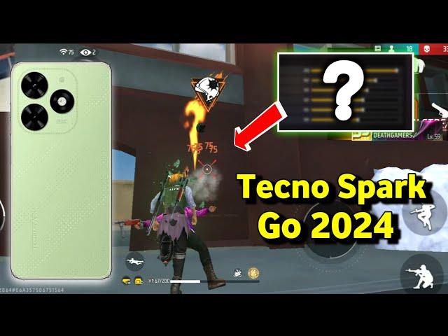 Tecno spark go 2024 free fire headshot setting️| tecno spark go 2024 ff sensitivity | tecnospark 24