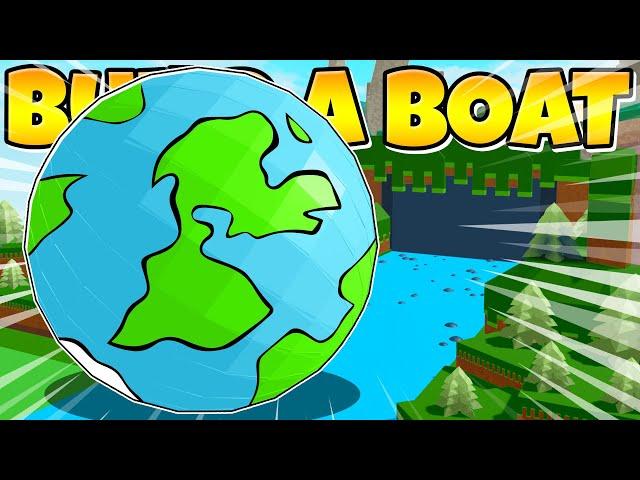 The BIGGEST EARTH Crushes EVERYTHING! *World Record* Roblox Build a Boat