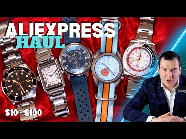 ALIEXPRESS HAUL Top 5 Affordable Luxury Watches Reviewed $10 - $100 | Dec pt1