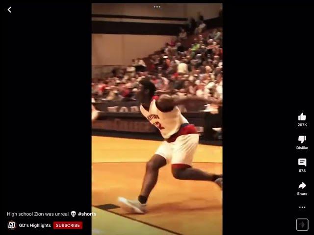 Never chest bump Zion  | cut from @Gd’s Highlights #shorts