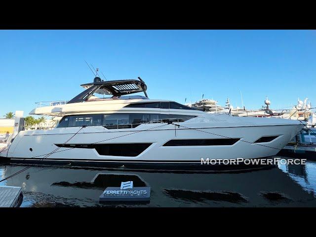 2022 Ferretti 780 Luxury Flybridge Yacht Tour