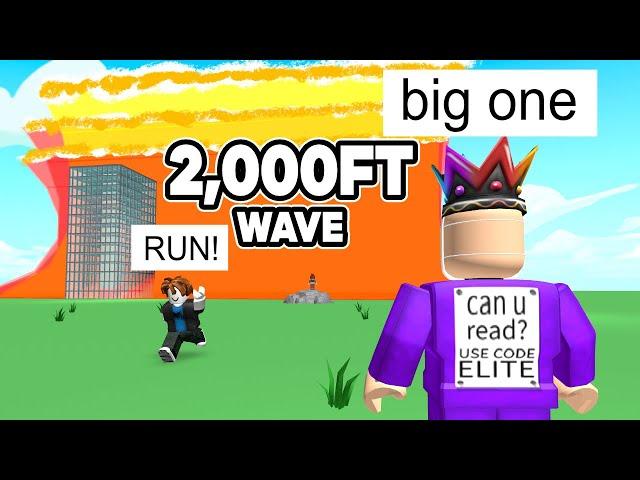 Roblox BUT A Huge 2000 FT Lava Tsunami HITS