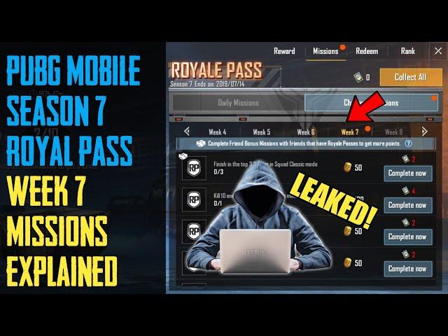 Pubg Mobile Season 7 Royale Pass Week 7 Missions Explained | Pubg Mobile Season 7 Royale Pass Week 7