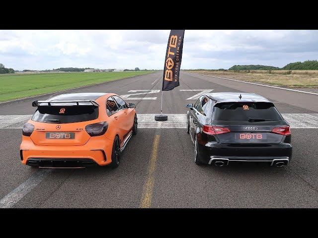 DRAG RACE! AUDI RS3 VS MERCEDES A45 AMG!