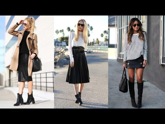 22 Stylish Ways How to Wear Leather Skirts This Winter