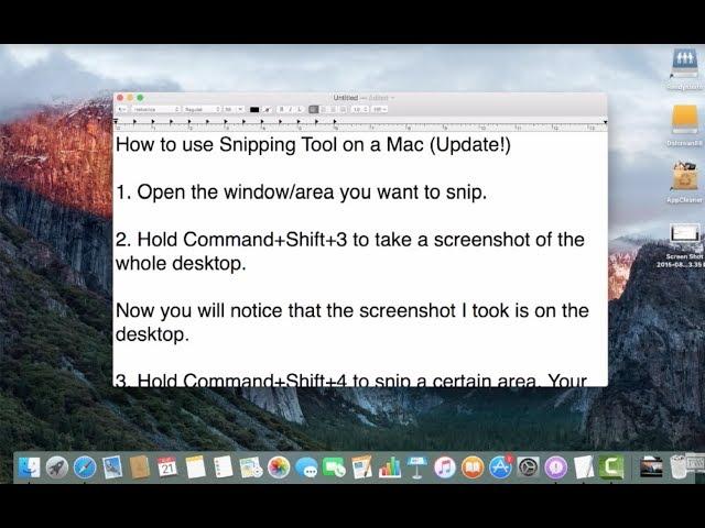 How To Use Snipping Tool On Mac! (Update)