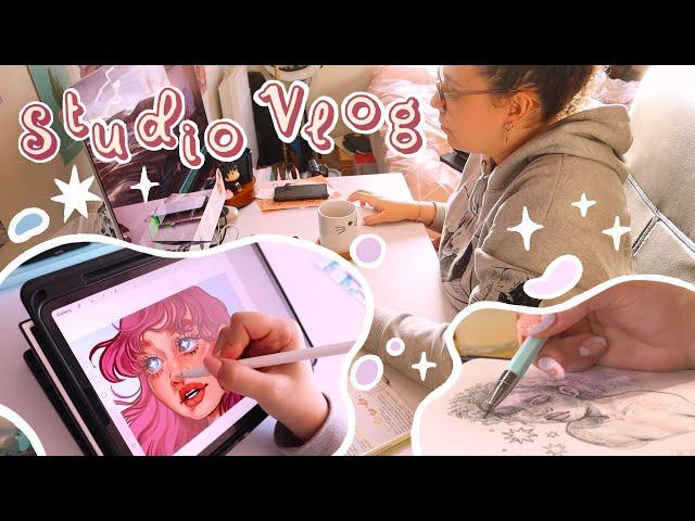 Studio Vlog #21  Launching my Patreon, studio + working sounds, shop prep & more!