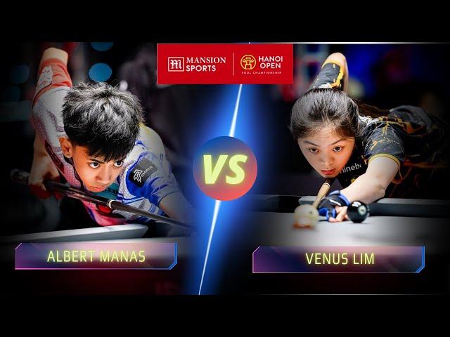 AJ MANAS  VS  VENUS LIM | 2024 HANOI OPEN #billiards #nineball #9ballpool #highlights