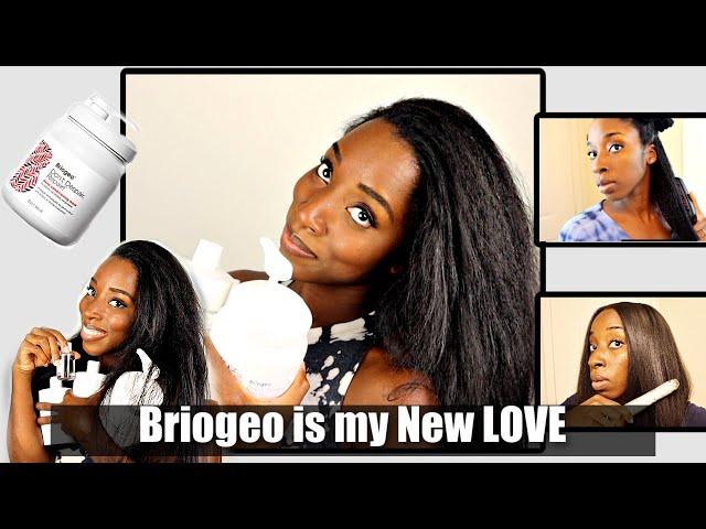 From Curly to Straight ft. BRIOGEO DON'T DESPAIR REPAIR FULL LINE REVIEW | SILK PRESS AT HOME!