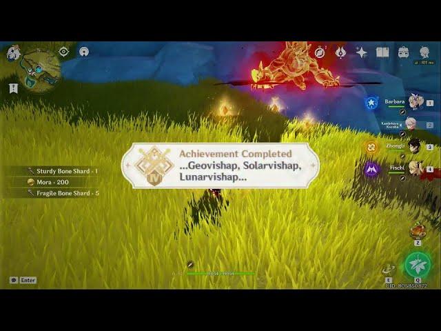 Achievement: ...Geovishap, Solarvishap, Lunarvishap... | Genshin Impact 2.0