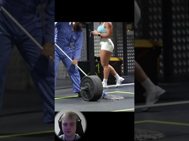 ANATOLY SHOCKS GYM GIRL WITH THIS ONE HANDED LIFT
