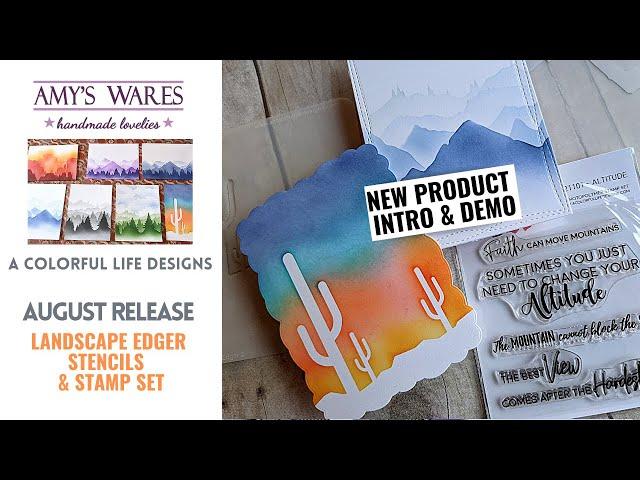 Innovative new Landscape Edger Stencils & Stamp Set at A Colorful Life Designs!