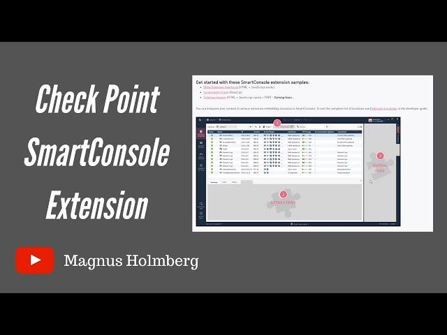 Check Point Firewall - SmartConsole extension R80.20 and above