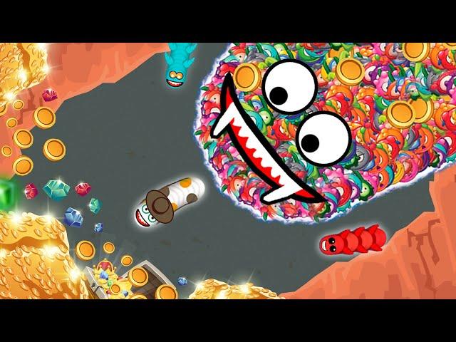 WORMSZONE.IO 001 FULL SLITHER SNAKE TOP 01 / Epic Worms Zone Best Gameplay! #142