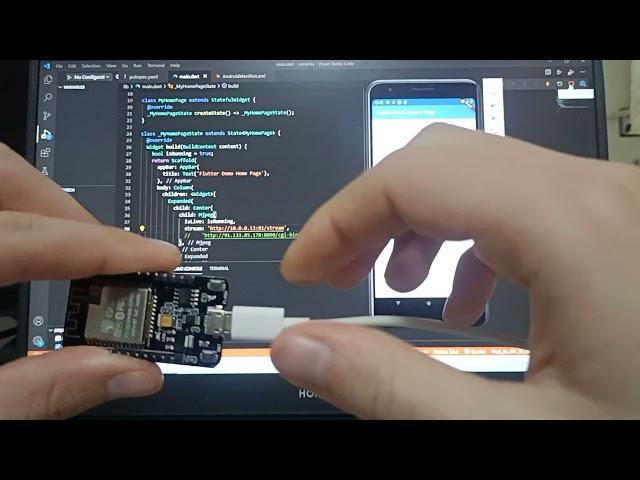 flutter showing camera feed of esp32 camera via WiFi