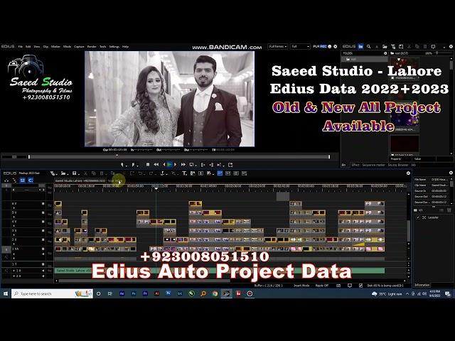 Edius Editing Data 2022+20233  Edius 8 9 10   Saeed Studio Lahore