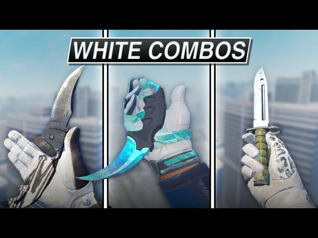 THE BEST WHITE KNIFE AND GLOVE COMBOS! (ANY BUDGET 2025)
