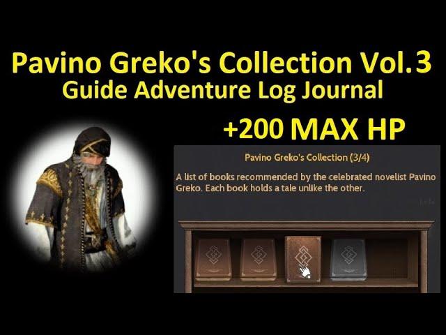 Pavino Greko's Collection Volume 3 (Book 9) Adventurer Log Journal Old Moon BDO Black Desert Online