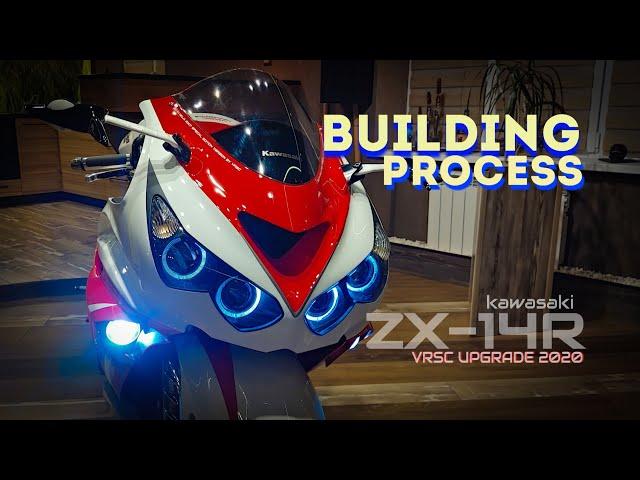 The process of building KAWASAKI ZX-14R VRSC UPGRADE 2020 //  KAWASAKI ZZR 1400 customized